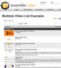 Ensemble Video Playlist Example